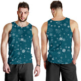 Snowflake pattern dark background Men Tank Top