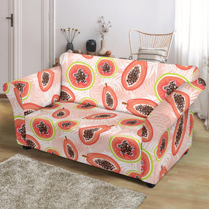 Papaya Leaves Pattern Loveseat Couch Slipcover