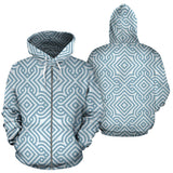 Arabic Pattern Zip Up Hoodie