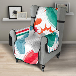 Watercolor bowling pattern Chair Cover Protector