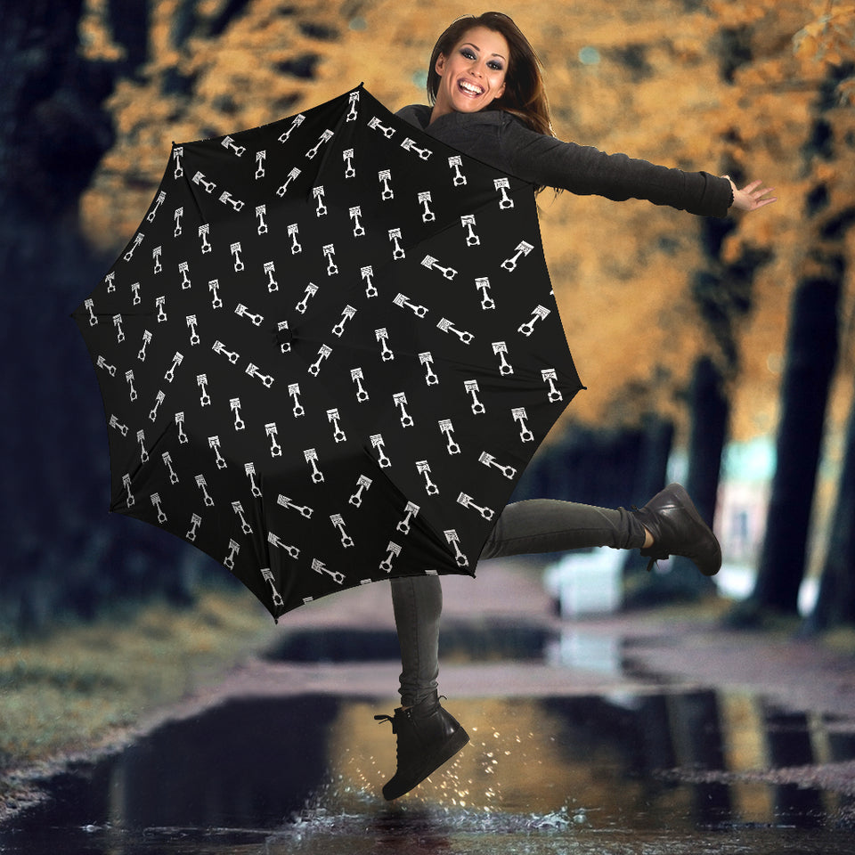 Engine Piston Black Theme Pattern Print Design 03 Umbrella