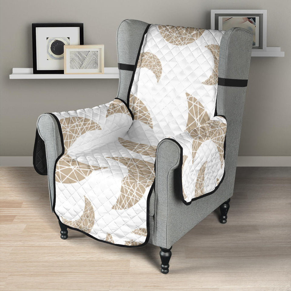 Cool gold moon abstract pattern Chair Cover Protector