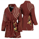Koi Fish Carp Fish Red Background Women'S Bathrobe