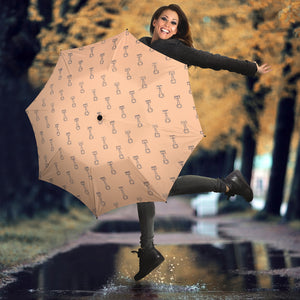 Engine Piston Cream Background Pattern Print Design 04 Umbrella
