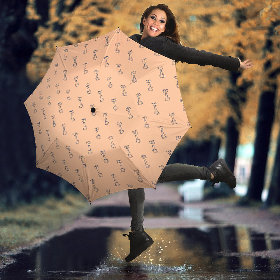 Engine Piston Cream Background Pattern Print Design 04 Umbrella