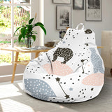Polar Bears Star Poka Dot Pattern Bean Bag Cover