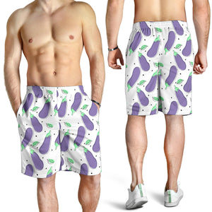 Eggplant Pattern Print Design 05 Men Shorts