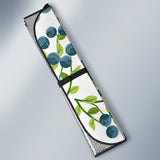 Blueberry White Background Car Sun Shade