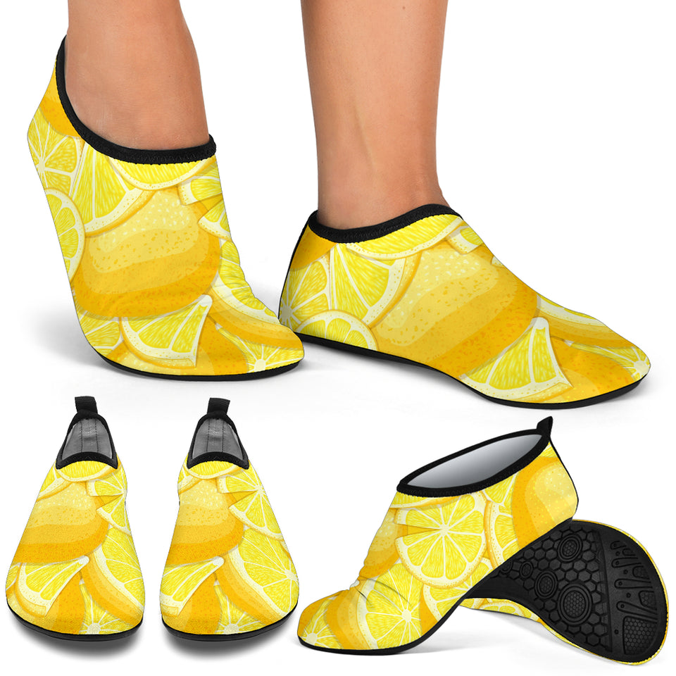 Lemon Pattern Aqua Shoes