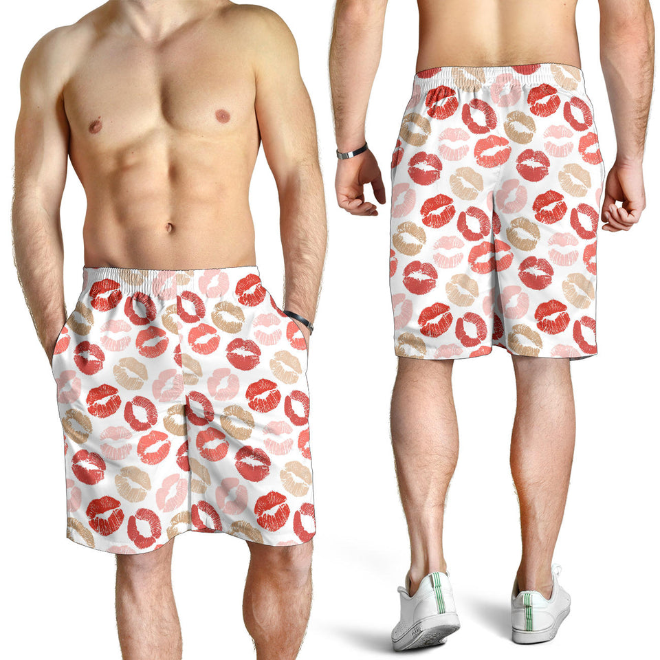 Lips Pattern Print Design 04 Men Shorts