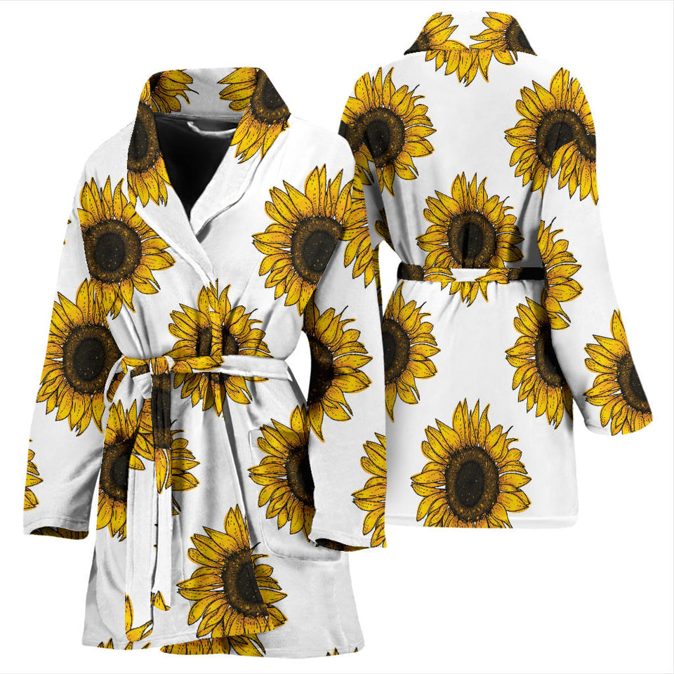 Sunflowers Design Pattern Women'S Bathrobe