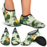 Beautiful Parrot Palm Leaves Pattern Aqua Shoes