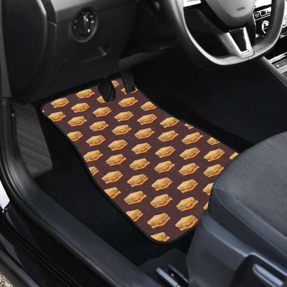 Sandwich Pattern Print Design 04 Front Car Mats