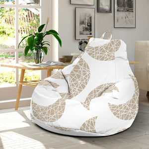 Cool Gold Moon Abstract Pattern Bean Bag Cover