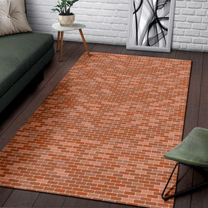 Brick Printed Pattern Print Design 02 Area Rug
