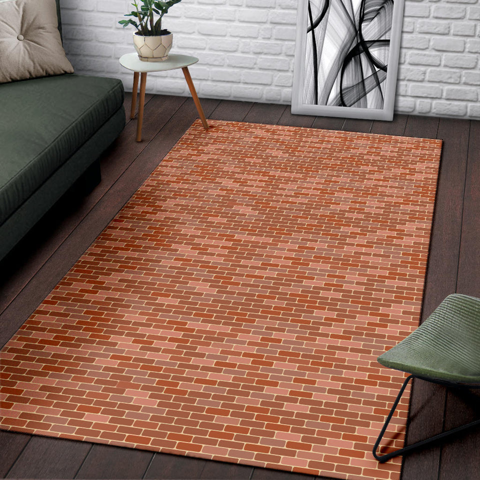 Brick Printed Pattern Print Design 02 Area Rug