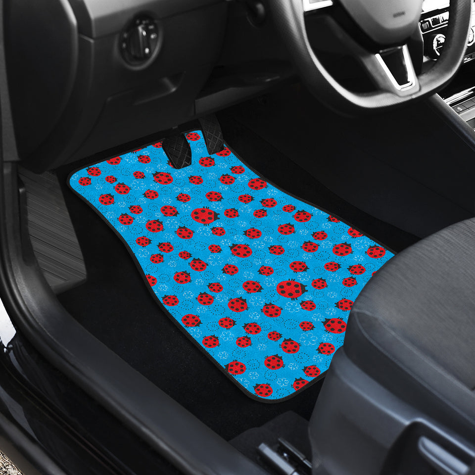 Ladybug Pattern Print Design 02 Front Car Mats
