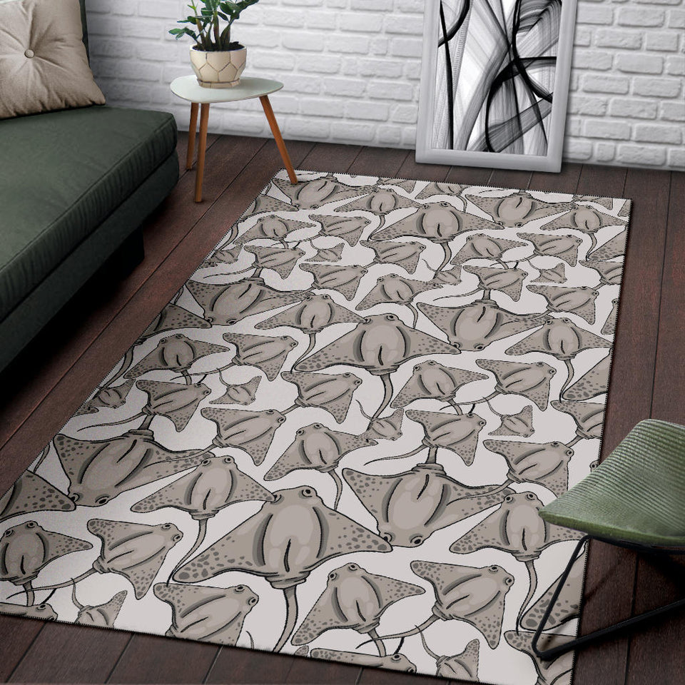 Stingray Pattern Print Design 05 Area Rug
