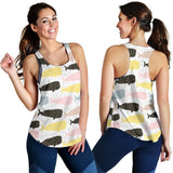 Whale dot pattern Women Racerback Tank Top