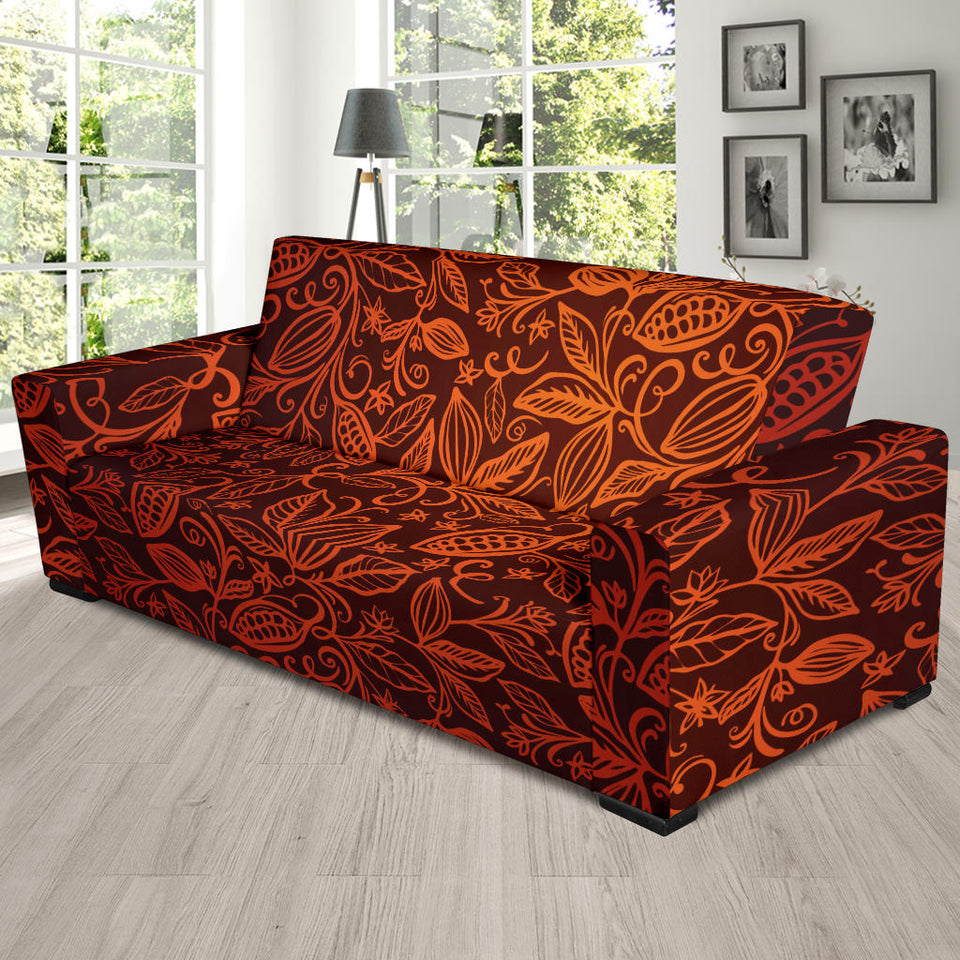 Cocoa Beans Tribal Polynesian Pattern Sofa Slipcover