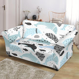 Cute Dolphins Childish Style Pattern Loveseat Couch Slipcover