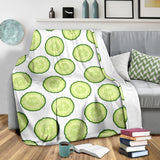 Cucumber Slices Pattern Premium Blanket