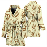 Windmill Wheat Pattern Women'S Bathrobe