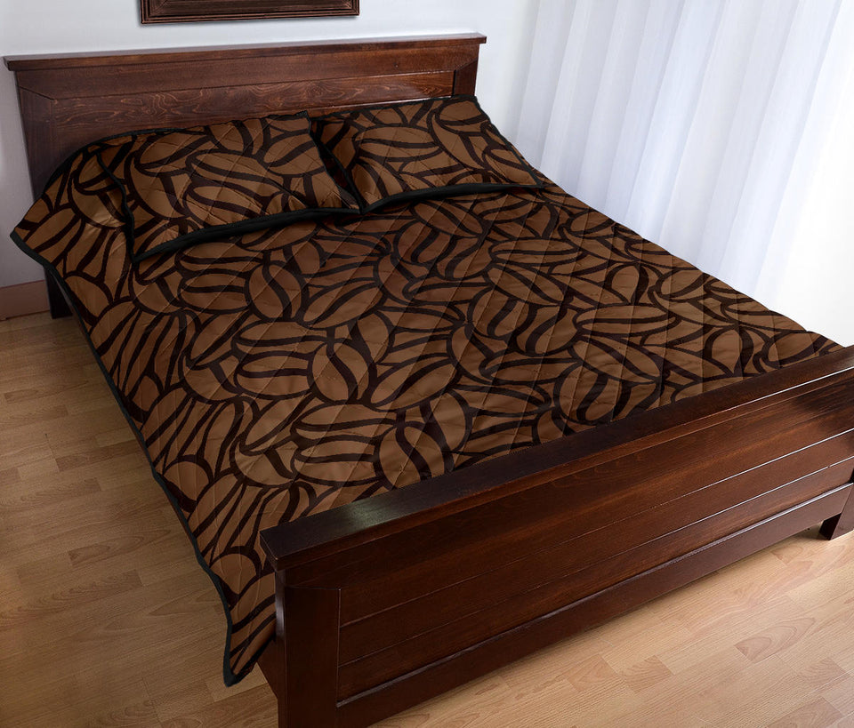 coffee bean pattern Quilt Bed Set