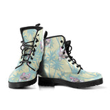 French Bulldog Hawaii Blackground Leather Boots