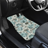 Dragonfly Butterfly Plants Insect Flower Vintage Style Pattern Front Car Mats