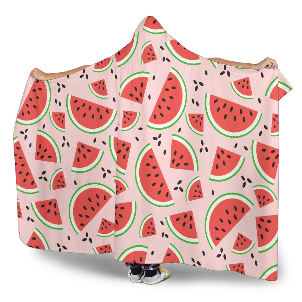 Watermelon Pattern Hooded Blanket