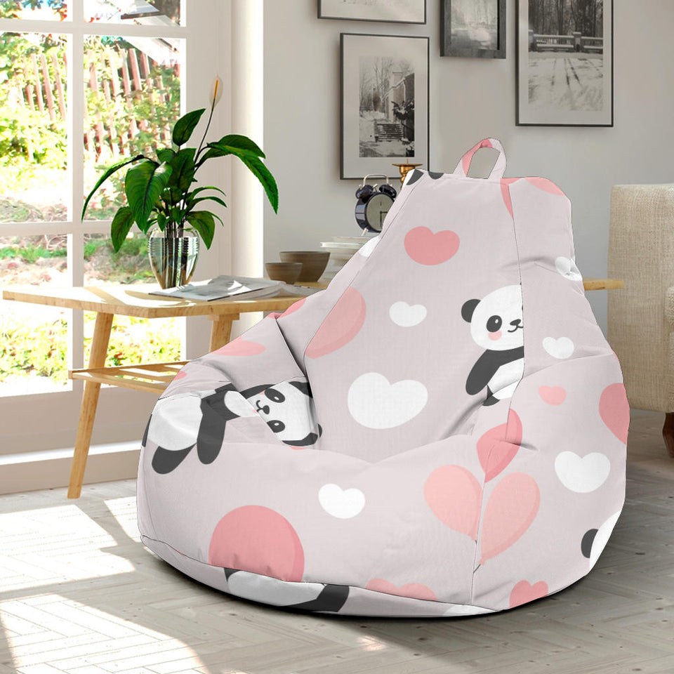 Cute Panda Ballon Heart Pattern Bean Bag Cover