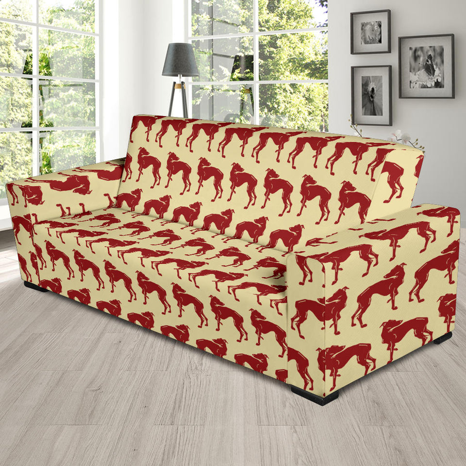 Greyhound Pattern Print Design 04 Sofa Slipcover