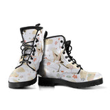 Beautiful Japanese Cranes Pattern Leather Boots
