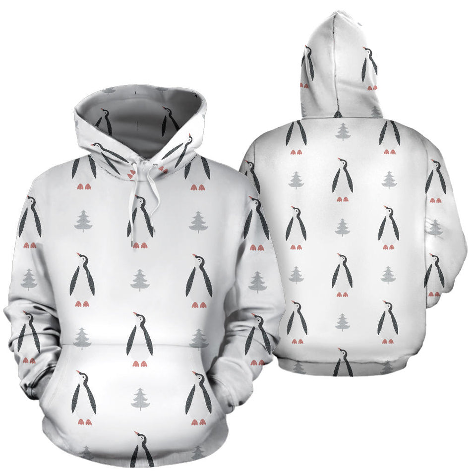 Penguin Pattern Men Women Pullover Hoodie