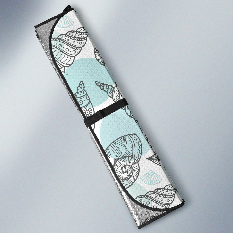 Shell Polynesian Tribal  Car Sun Shade