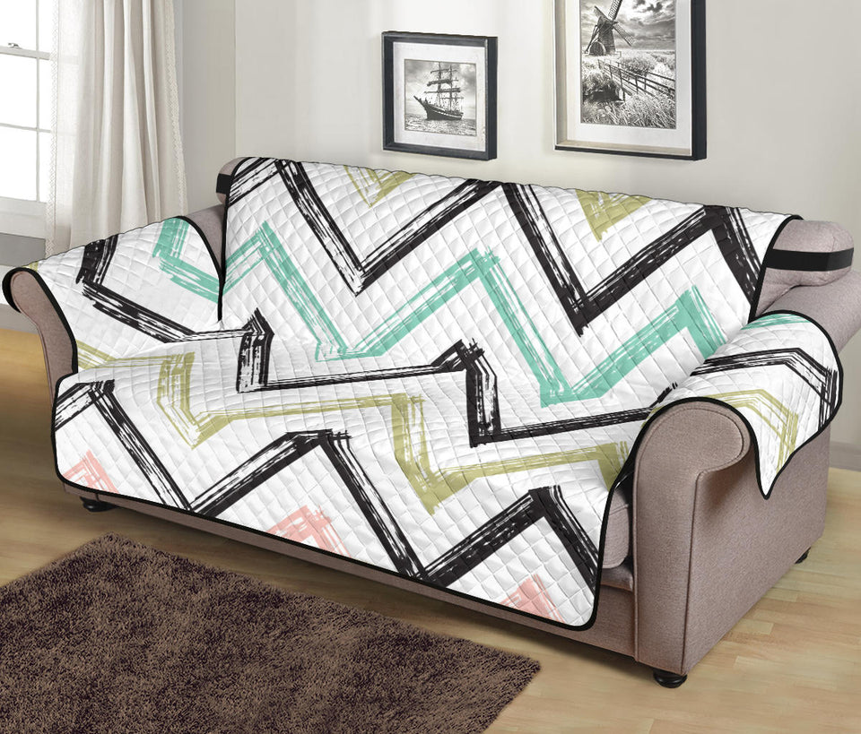zigzag  chevron paint pattern Sofa Cover Protector