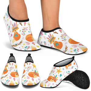 Cute Tribal Fox Pattern Aqua Shoes