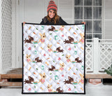Cute Chihuahua Puppie Pattern Premium Quilt