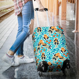 Cute Sea Otters Fishe Sea Urchin Pattern Luggage Covers