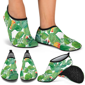 Cactus Design Pattern Copy Aqua Shoes