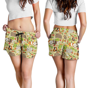 Guinea Pig Pattern Print Design 04 Women Shorts