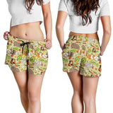 Guinea Pig Pattern Print Design 04 Women Shorts