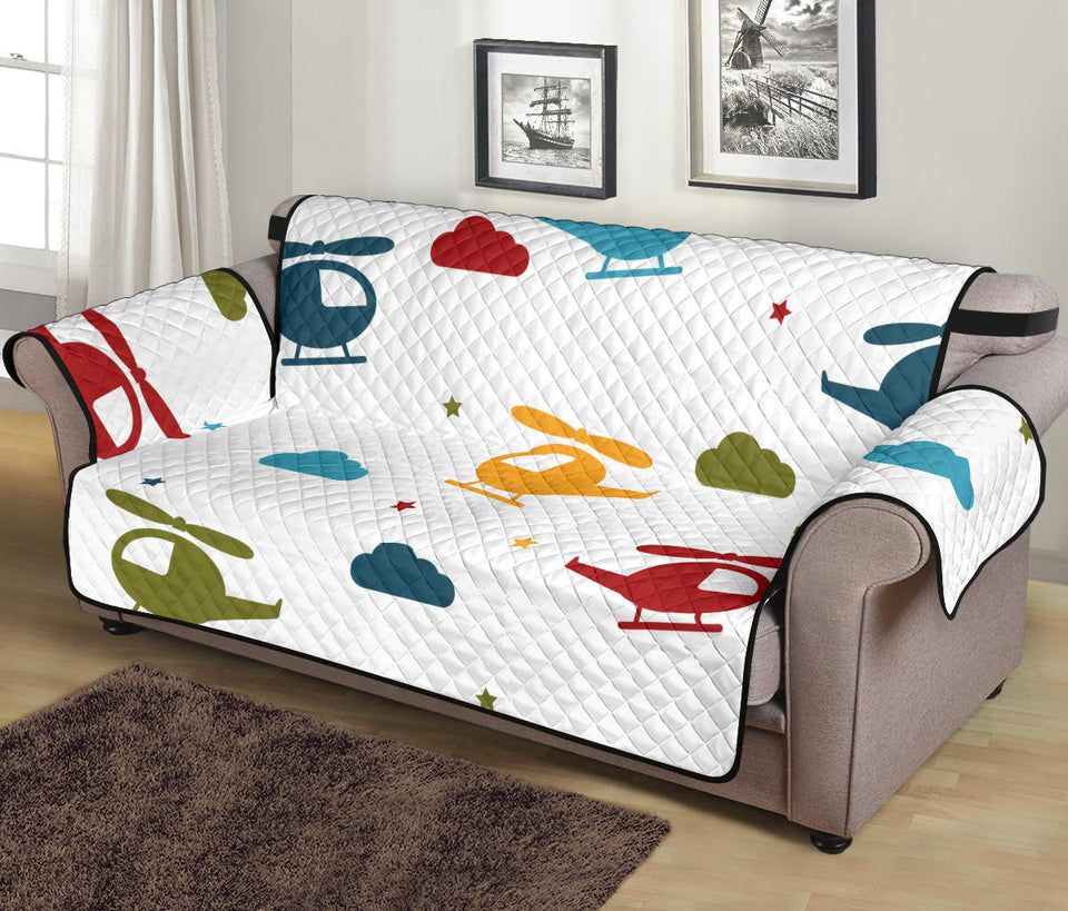 Colorful helicopter pattern Sofa Cover Protector