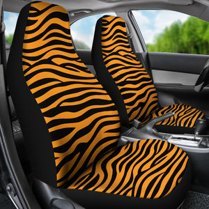 Bengal Tigers Skin Print Pattern Background Universal Fit Car Seat Covers