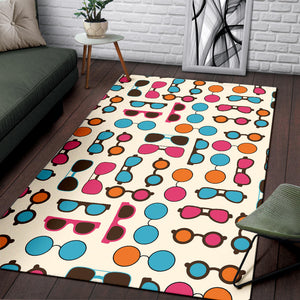 Sun Glasses Pattern Print Design 03 Area Rug