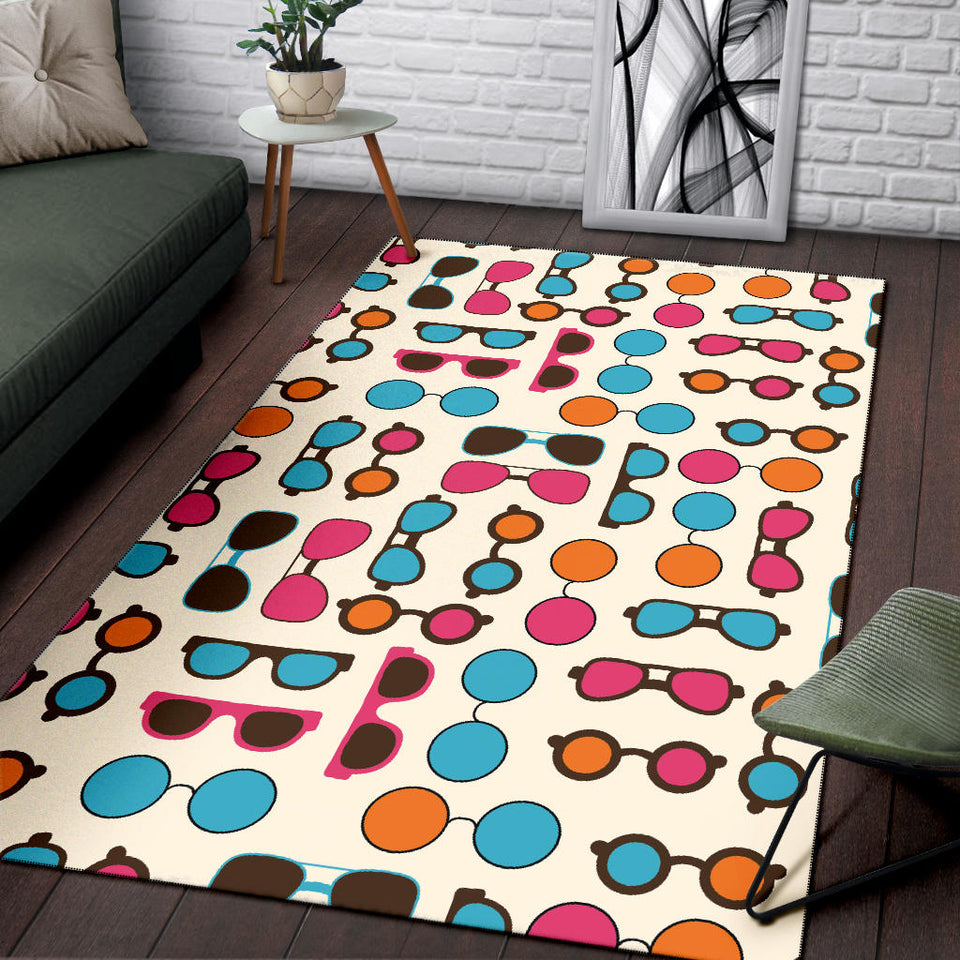 Sun Glasses Pattern Print Design 03 Area Rug