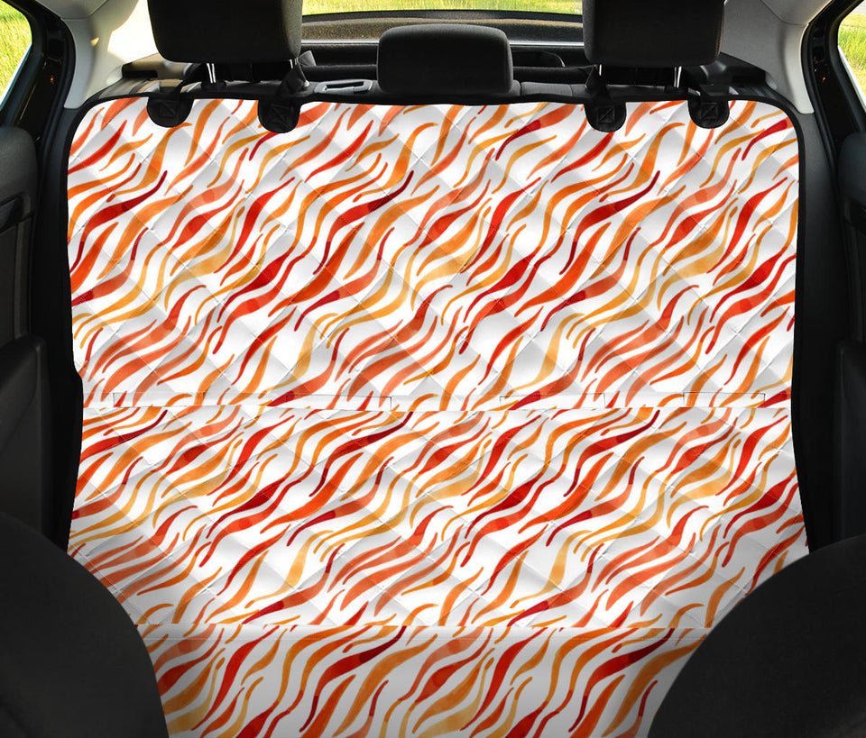 Fire Flame Watercolor Pattern Dog Car Seat Covers