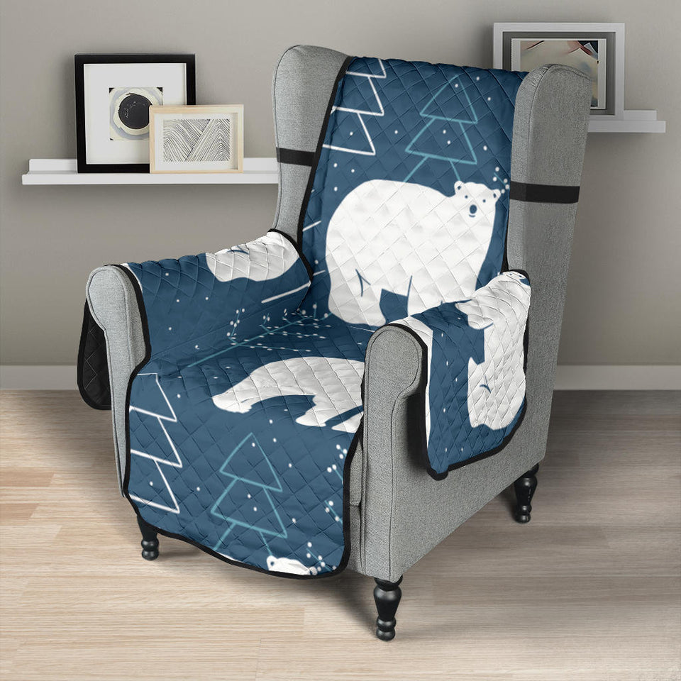 polar bear mother her child pattern Chair Cover Protector