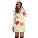 Onion Garlic White Red Pattern Women'S Hoodie Dress